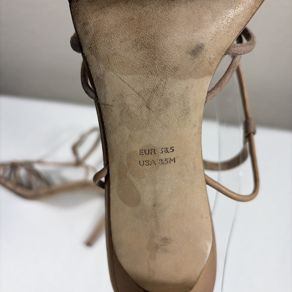 Diane von Furstenberg Women's Milena Nude Specchio High Heels size 8.5 / 38.5 - Picture 8 of 9